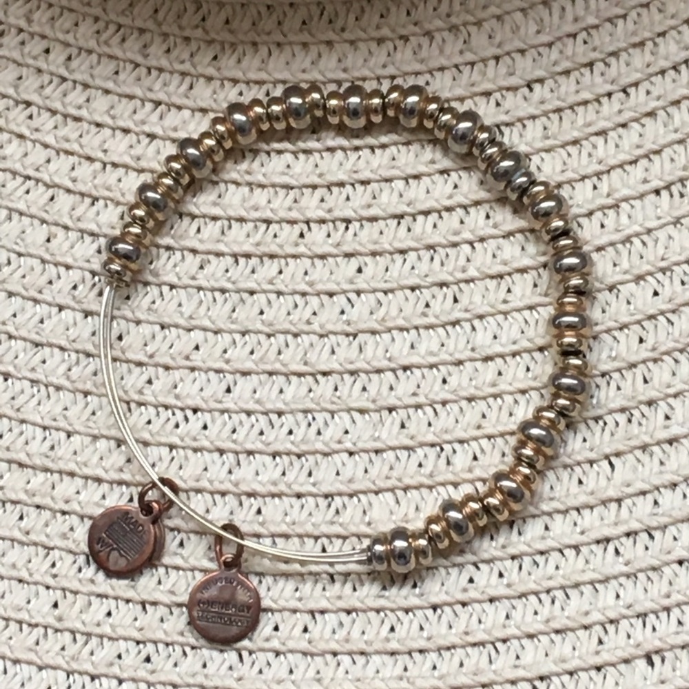 Alex and Ani Gold Beaded Filler Bracelet Bangle